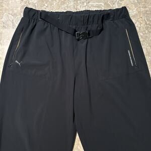 Puma Porsche Design Pants Mens 2XL Black Belted Performance Racing Woven Jogger